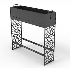 19-Skewer Brazier DXF File: Laser Cut Barbecue Grill (4mm Steel)
