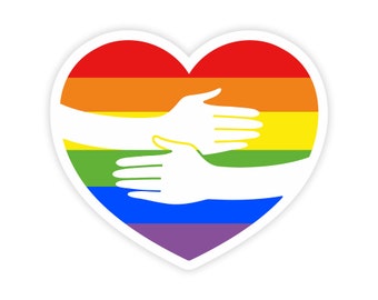 Rainbow Heart SVG-bestanden | Pride hart gesneden bestanden | LGBTQ Love SVG-vectorbestanden | Gay Pride-vector | Queer Pride-illustraties | LGBT-sleutelhanger