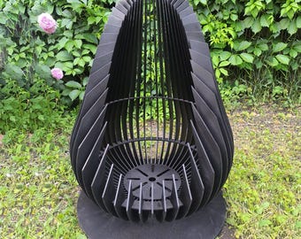 Arquivo DXF para corte a laser de fogueira: Design de churrasqueira (Download digital)