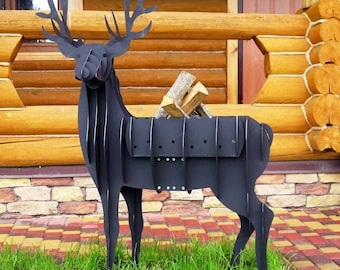 Kohlenbecken in Form eines Tieres - "Hirsch" Zeichnung für eine Lasermaschine DXF und DWG