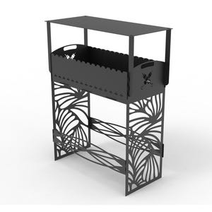 BBQ Grill DXF File: Laser Cut Barbecue with Roof