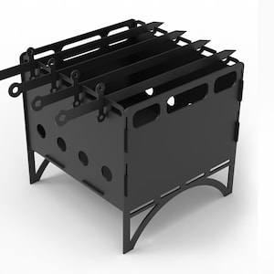 Mini Portable Grill DXF File: CNC Laser Cut Oven Design