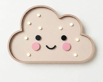 Cloud Night Light DXF Multilayer Drawing (Digital File)