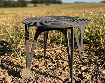 Campfire Grill Stand DXF File, Portable BBQ Rack Laser Cut Plan, Flat Pack Fire Pit Vector, Mini Camping Stove CNC Cut File