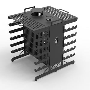 Vertikal grill DXF-ritning: Grillbräda för shashlikspett