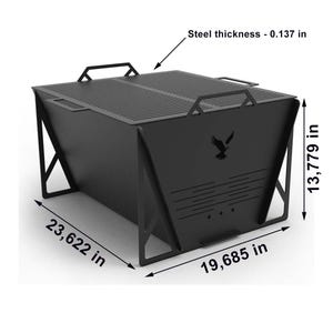 Fire pit &quot;Eagle&quot;, DXF drawing for laser machine. Portable fire | Barbecue | Grill | Mangal | Oven | Fire bowl USA Eagle