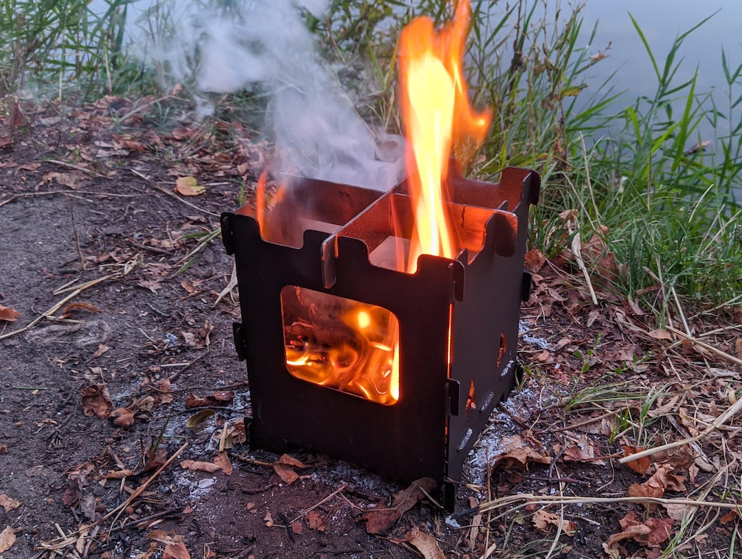 Collapsible Mini Camping Stove DXF File: Micro-oven Design (digital ...