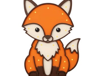 Nachtlicht in Form von "Kleiner Fuchs" - Mehrschichtige Zeichnung im dxf-Format | Digitale Datei Nachtlicht | Nachtlicht für Kinder