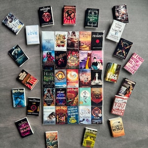 Handgjorda slumpmässiga miniböcker – Miniatyrböcker med rygg, fram- och bakpärm Hantverk, bibliotek, boklighet, Booktok