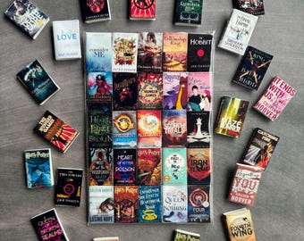 Handmade Mini Books with Custom Book Stickers – Miniature Books with Spine, Front, and Back Covers Crafts, libraries, bookish , Booktok