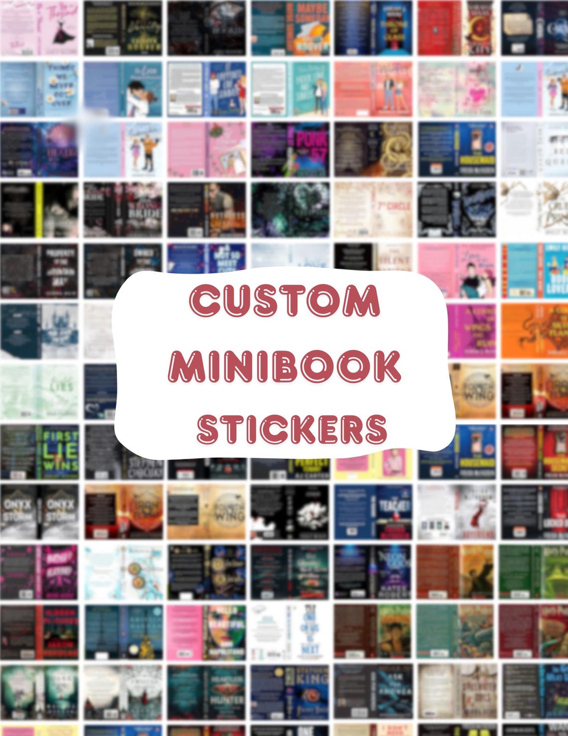 Handmade Custom Mini Book Stickers, Miniature Book Stickers With Spine ...