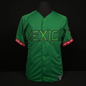 Mexico Baseball Green Jersey Aztecas 2023 - Casaca de Mexico excellente calidad - great quality free shipping and free sticker included!