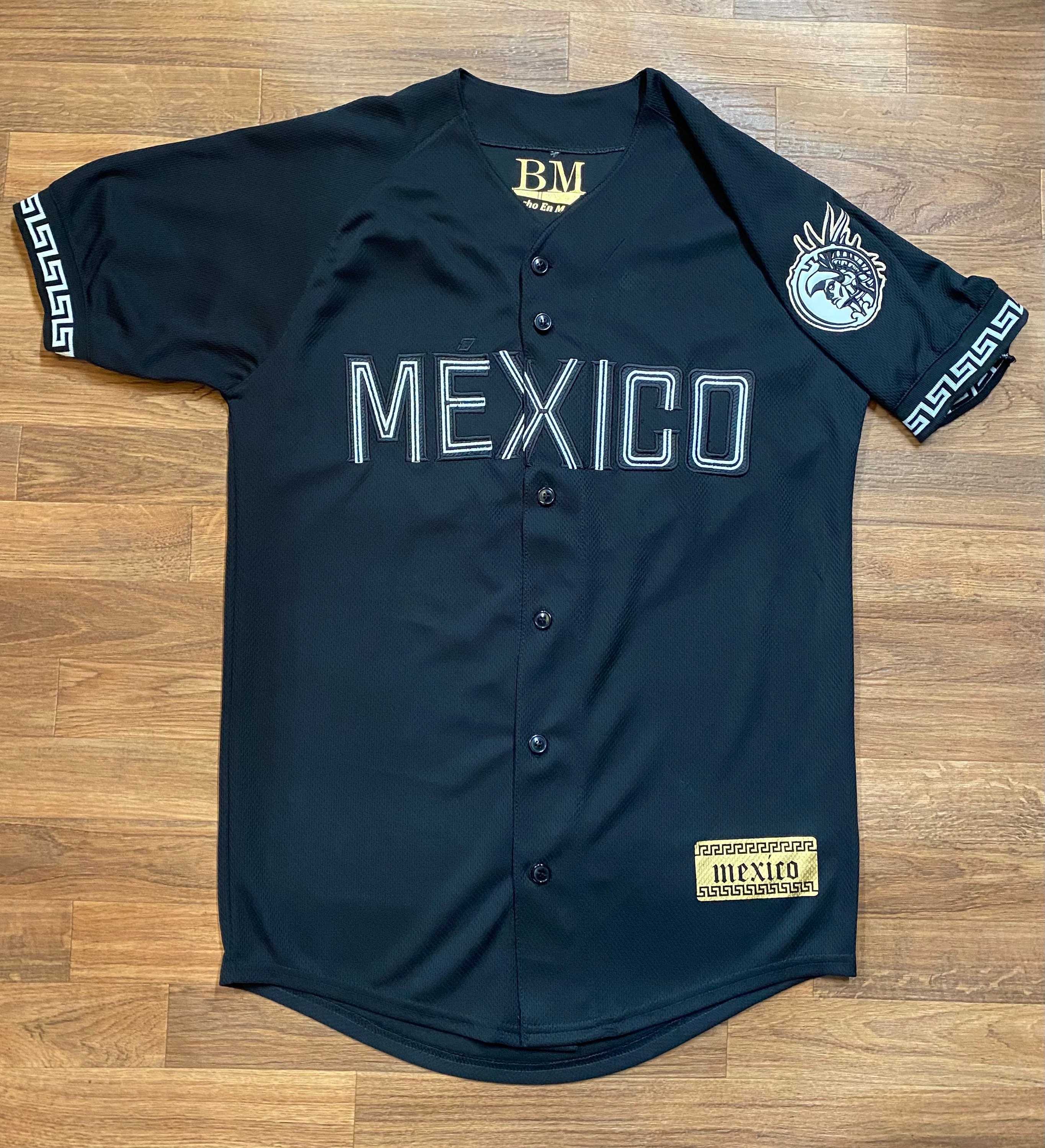 Aztecs #1 Striped Baseball Jersey XS Black