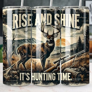 Deer Hunting 20 oz Skinny Tumbler Sublimation Design, Straight/Tapered Tumbler Wrap, Tumbler Png, Digital Download, Game Hunter Tumbler Wrap
