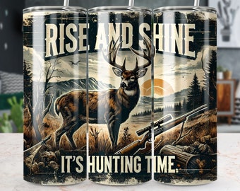 Deer Hunting 20 oz Skinny Tumbler Sublimation Design, Straight/Tapered Tumbler Wrap, Tumbler Png, Digital Download, Game Hunter Tumbler Wrap