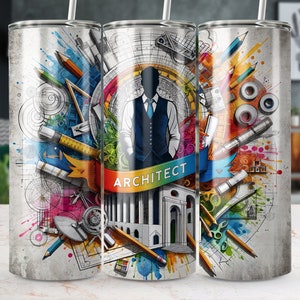 Arkitekt 20 oz smalt tumbler, rakt/avsmalnande tumbleromslag, tumbler png, omedelbar digital nedladdning,