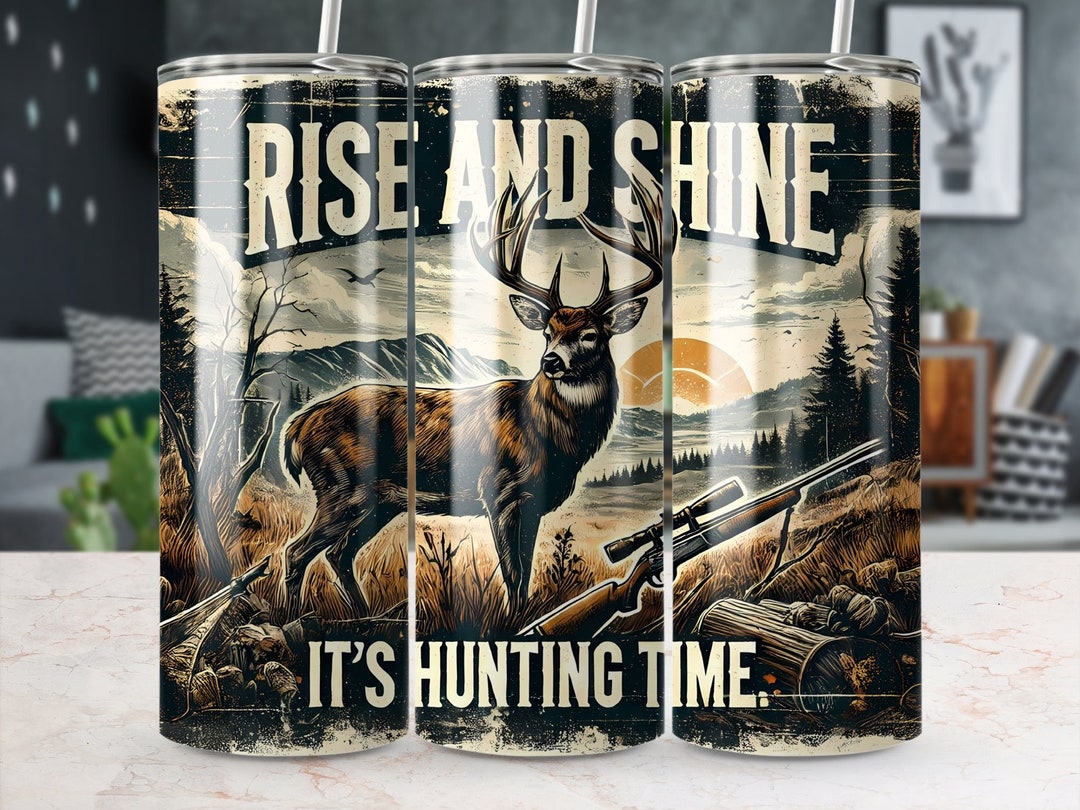 Deer Hunting 20 Oz Skinny Tumbler Sublimation Design, Straight/tapered ...
