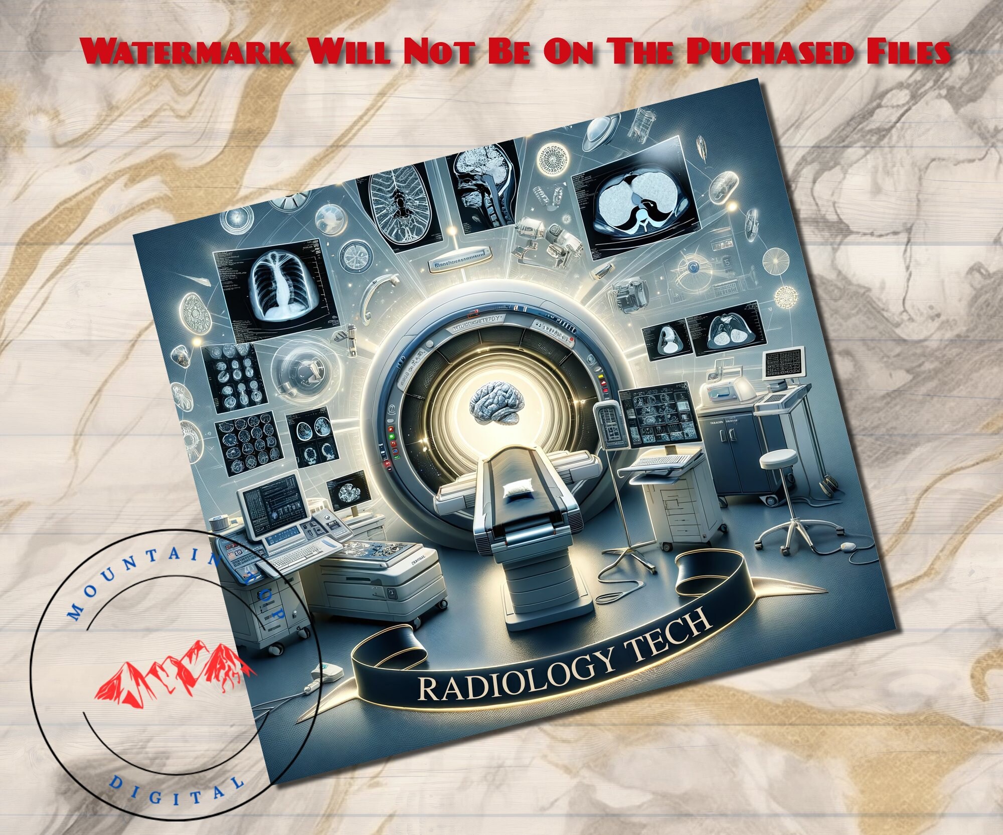 Radiology Tech 20 Oz Skinny Tumbler Wrap, Straight/tapered Design ...