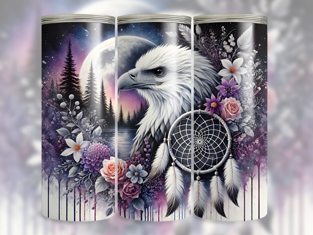 Eagle Dreamcatcher Seamless Tumbler Wrap, 20 Oz Skinny Sublimation ...