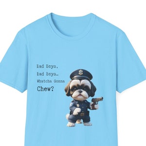 Funny Animal T-Shirt, Cute Dog Tee, Pet Lovers Gift, Police Dog Shirt, Dog-Themed Clothing