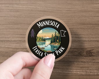 Minnesota Itasca State Park Sticker or Fridge Magnet