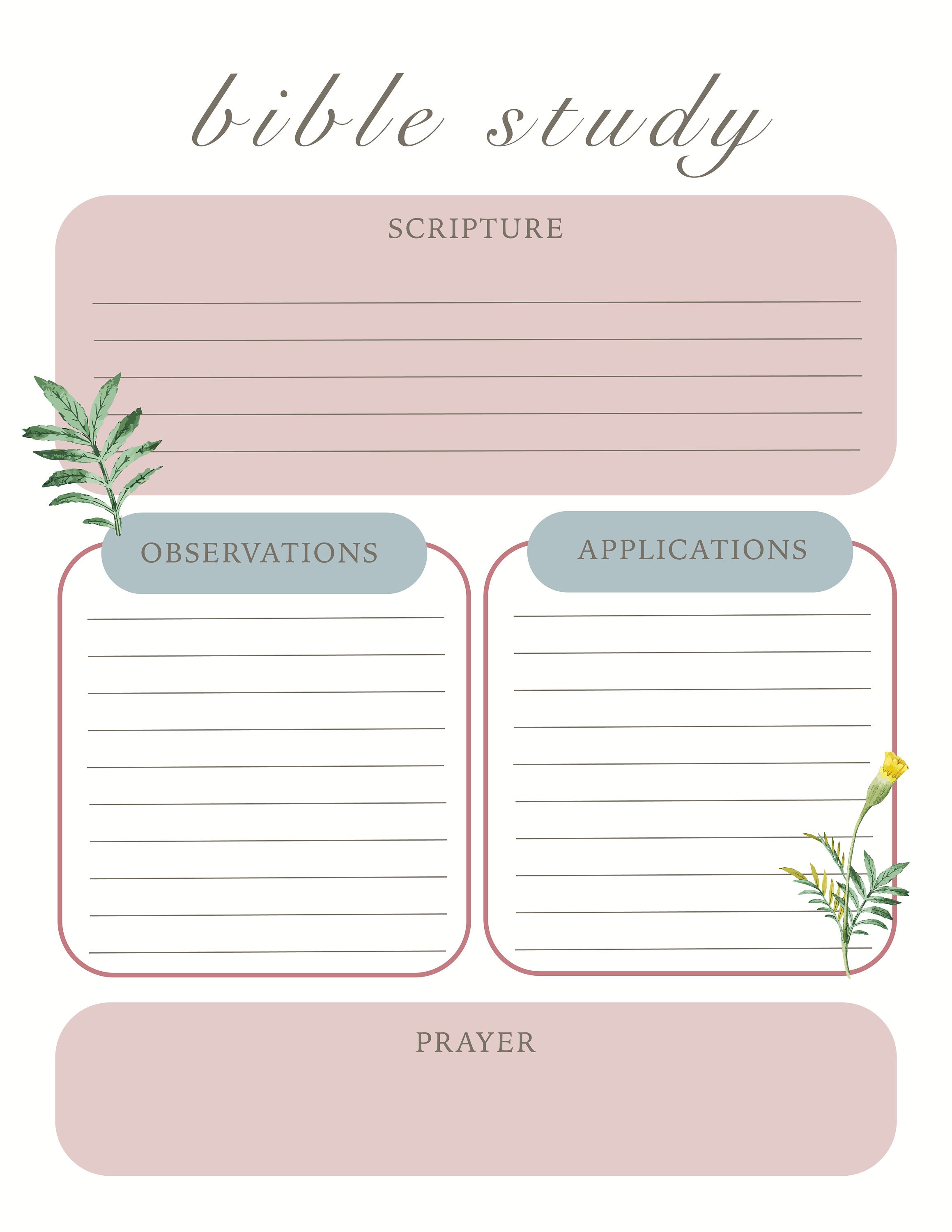 SOAP Bible Study Printable | Bible Study Notes | Bible Study Tools ...