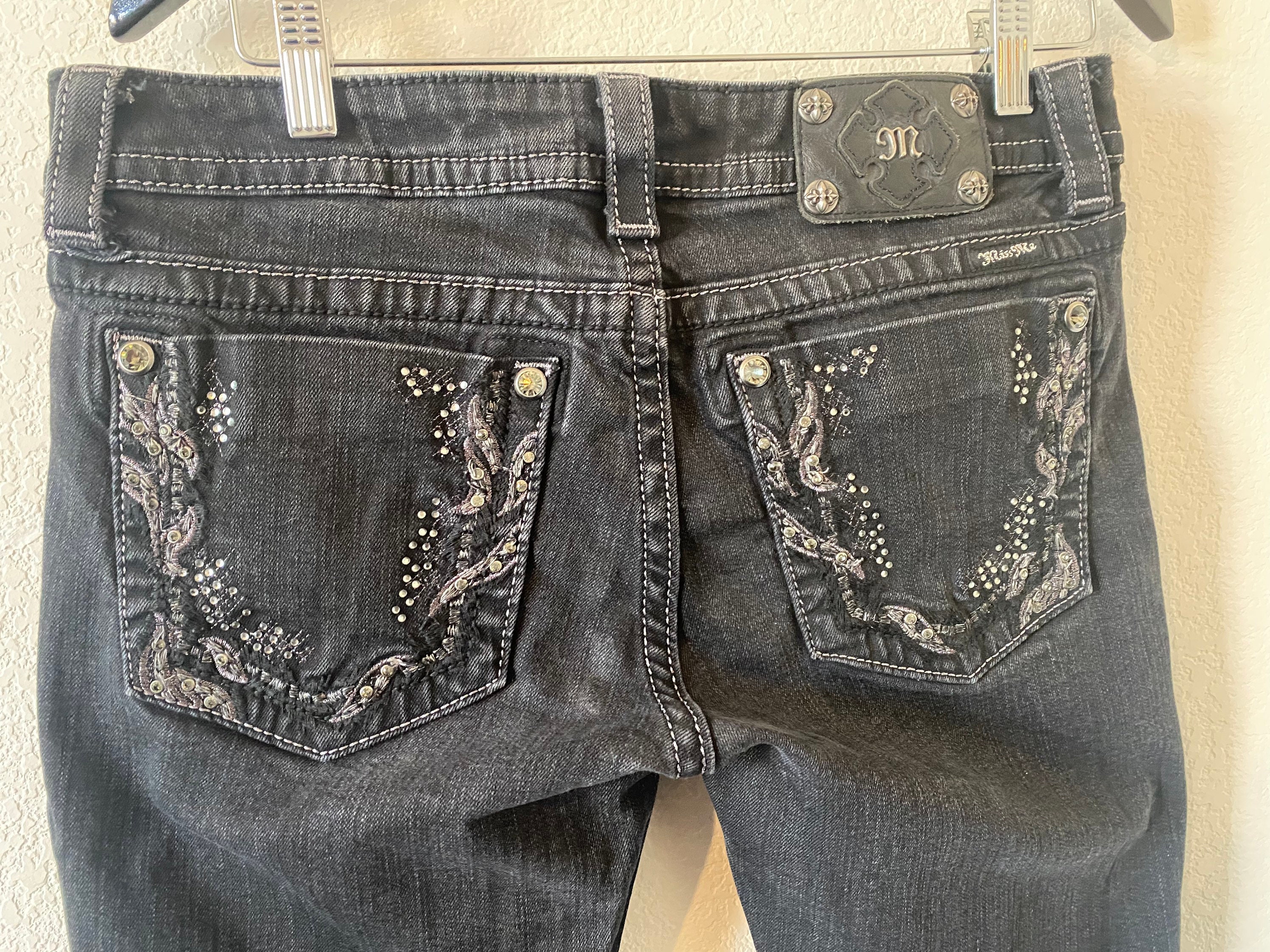 Miss Me Embellished Bling Womens Skinny 