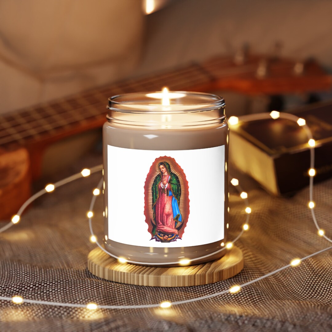 Our Lady of Guadalupe Candle Virgen De Guadalupe Vela Etsy