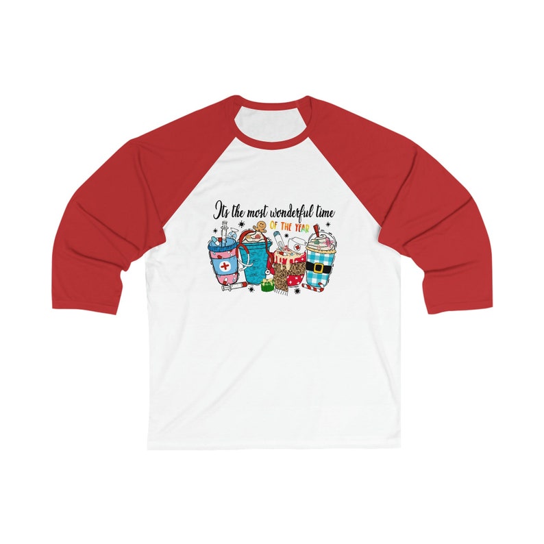 Doctor Nurse Medical Christmas Drinks 3/4 Sleeve Shirt Light Medical