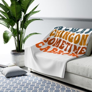 Cabrona Chingona sherpa fleece blanket light - Chingon Cabron Latina  -Latina Blanket - Manta Latino - Manta