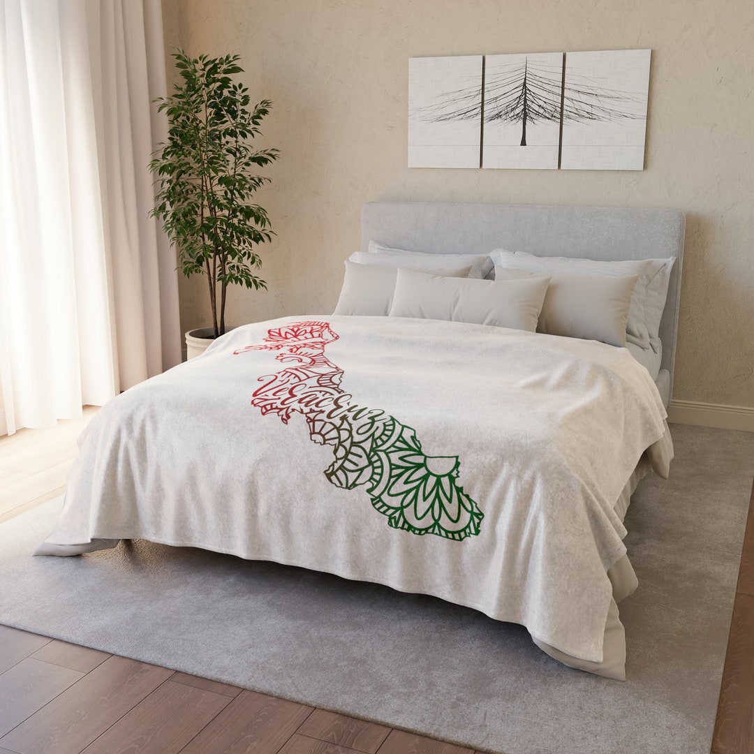 Veracruz Mexico Map Soft Blanket polyester Veracruz Mexico State Gulf ...