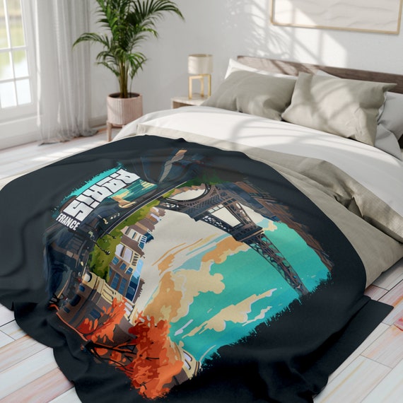 Paris fleece blanket best sale
