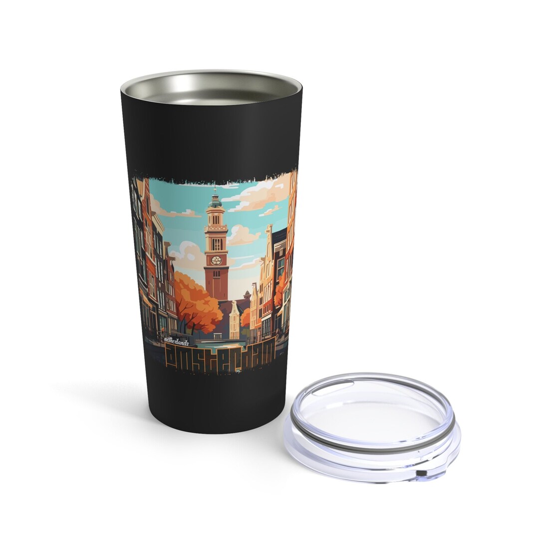Amsterdam Netherlands Stainless Steel Tumbler Vacuuminsulated Thermos Cup Dark Amsterdam