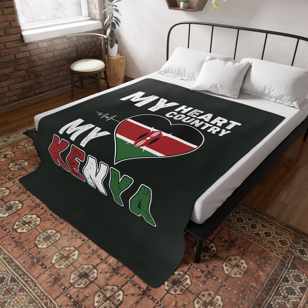 Kenya Plush Fleece Blanket Dark Kenyan Kenya Africa Etsy