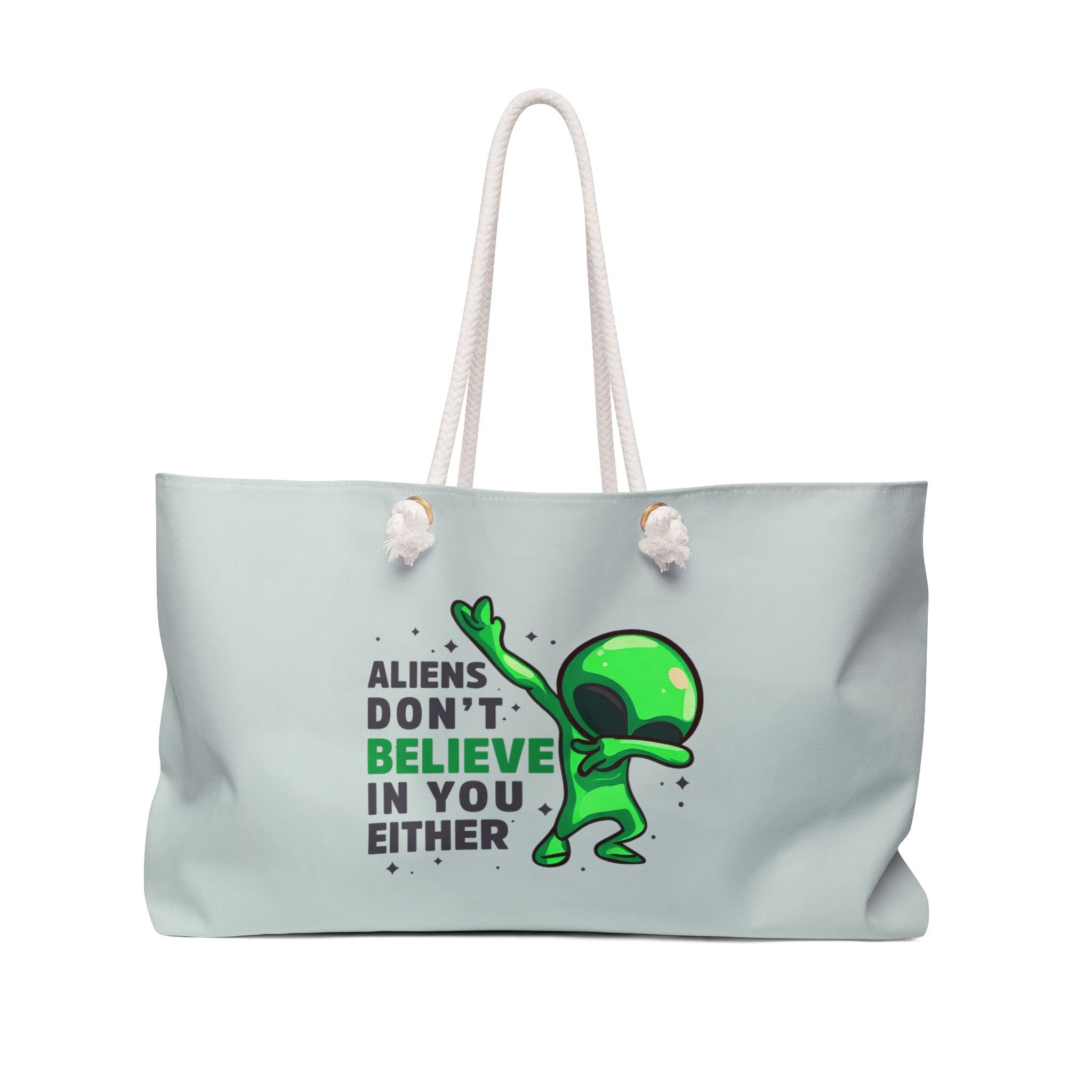 Believe in Aliens Meme Large Tote Bag Light Alien Swag UFO Alien Dab Hand Bag Shoulder Purse Etsy