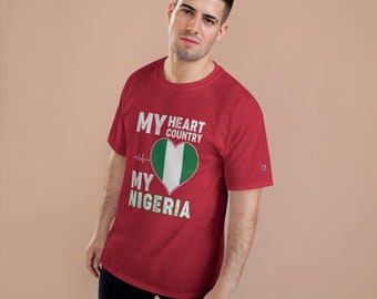 Nigeria Pride champion t shirt dark - Nigeria Xmas Gift - Nigerian Flag - Nigeria Shirt