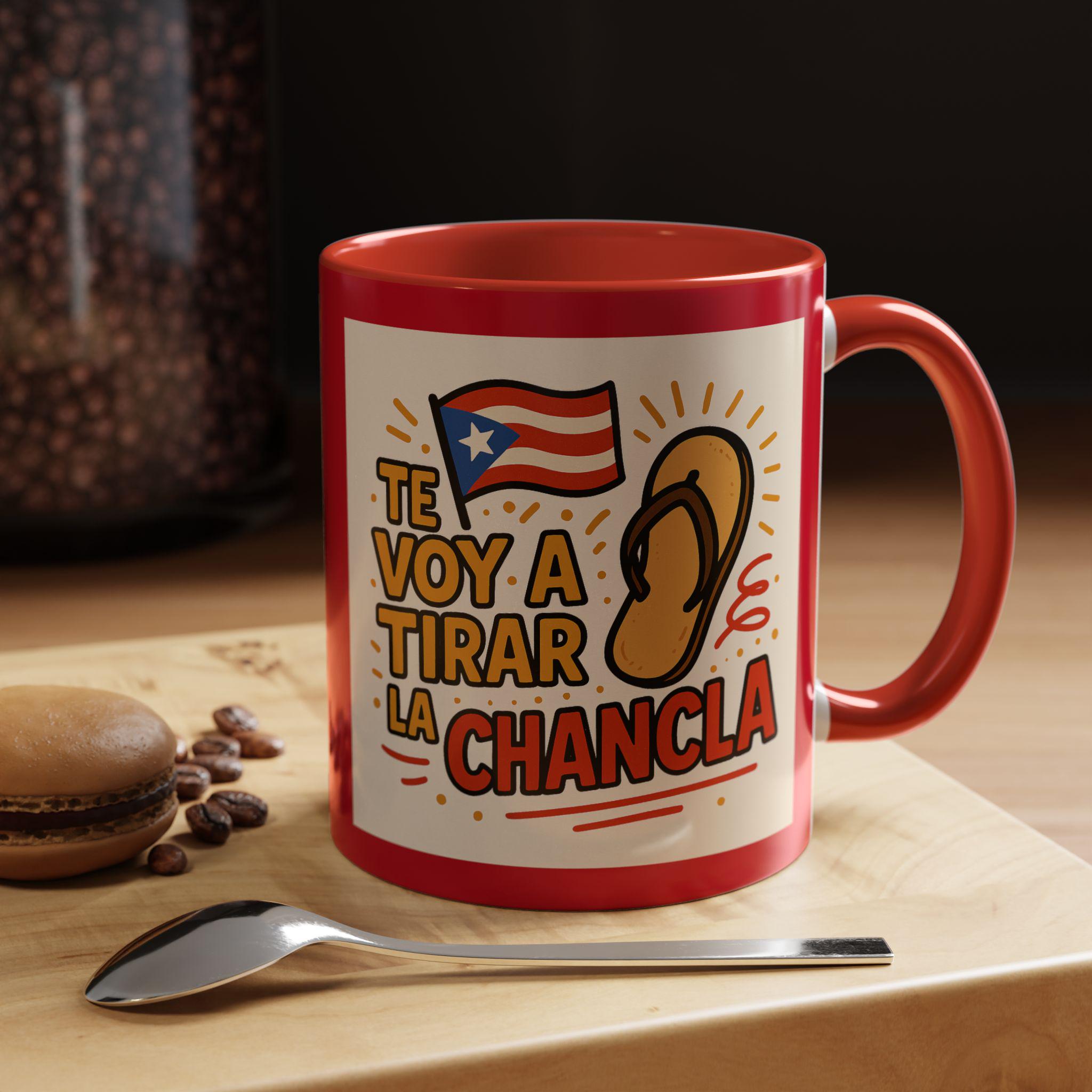 Caneca com sotaque Chancleta porto-riquenha - Xícara de café Boricua - Caneca Porto Rico