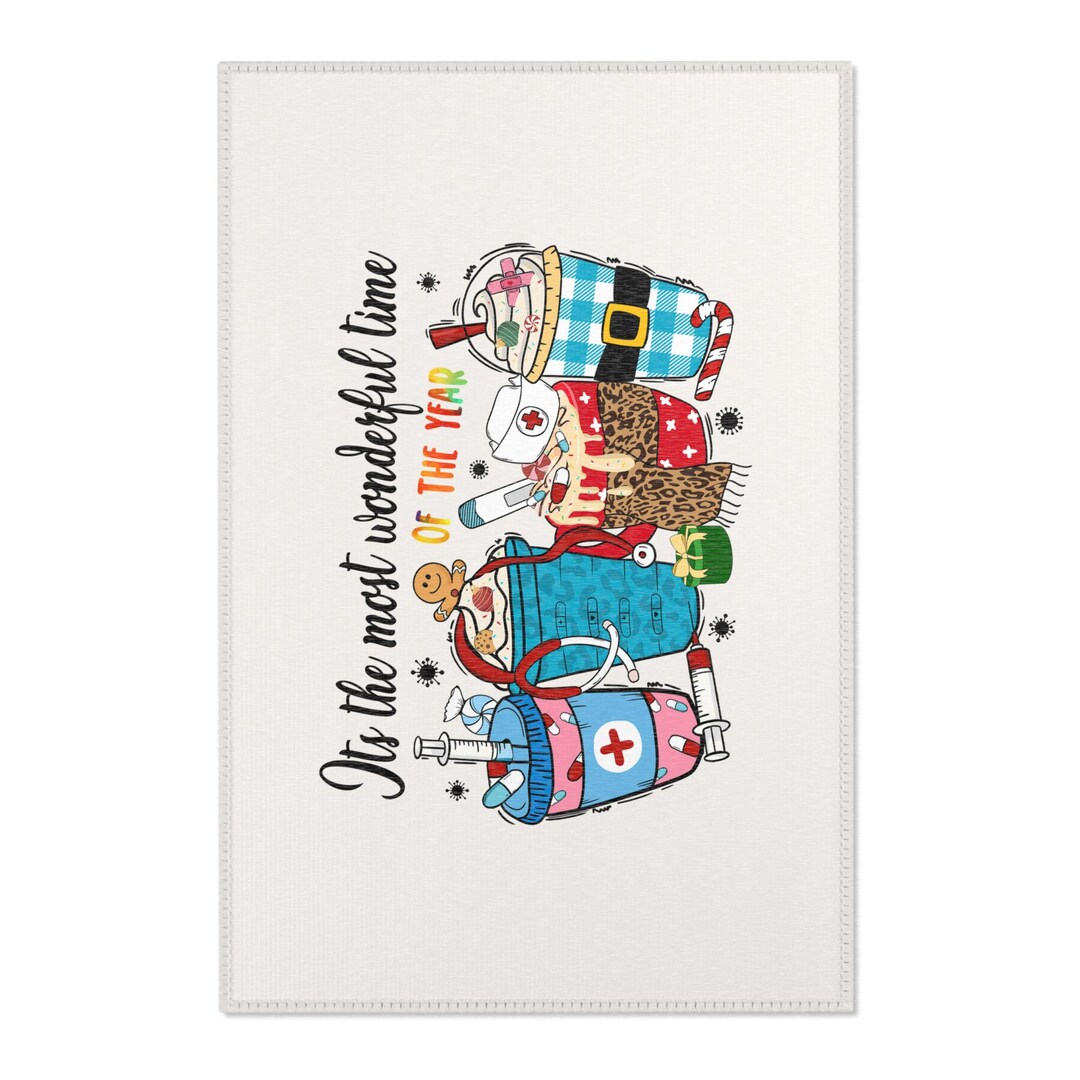 Doctor Nurse Medical Christmas Drinks Area Rug Home Decor Light Atrás ...