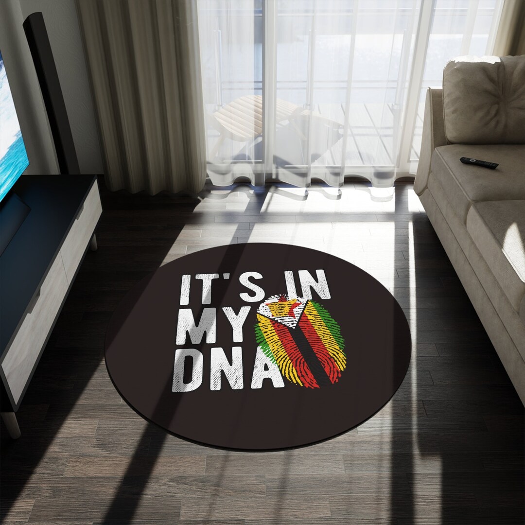 Zimbabwe Africa Round Rug for Floor Dark Zimbabwe Souvenir Etsy