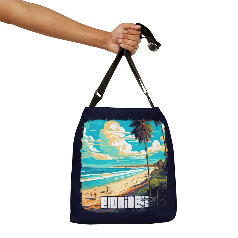 Cocoa Beach Florida USA Tote Bag Purse adjustable Dark Etsy