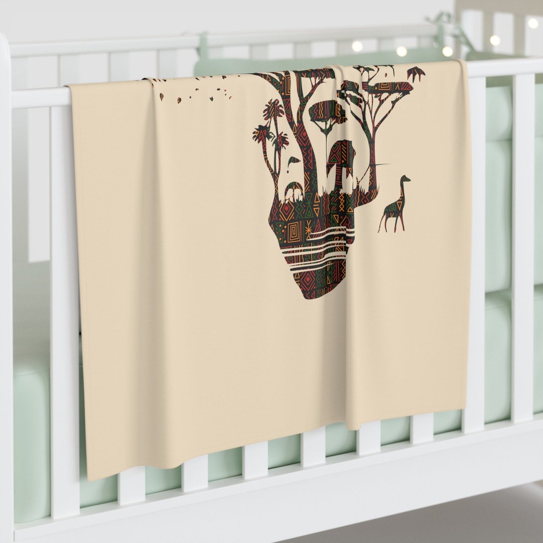 Africa Map Baby Swaddle Blanket Wrap Light African Sahara Style Africa