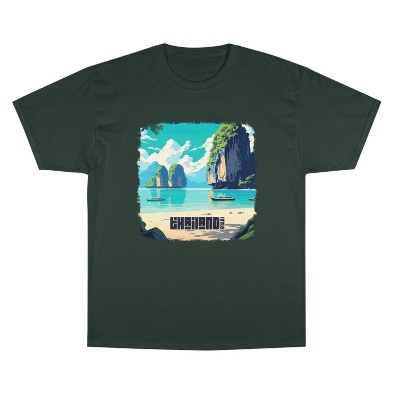 Krabi Thailand Beach Champion T Shirt Dark Etsy UK