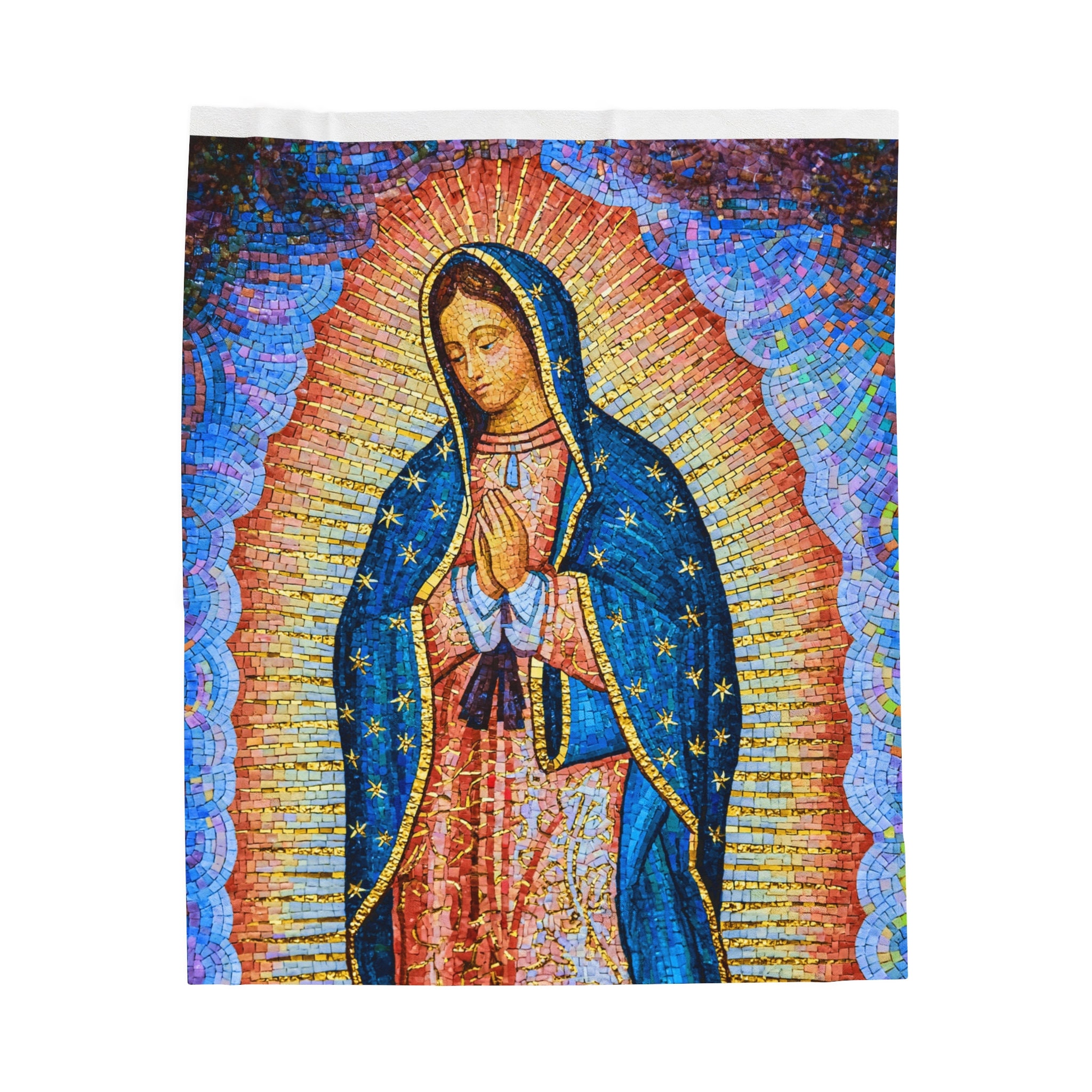 Lady Guadalupe Velveteen Plush Blanket - Virgin Mary - Nuestra