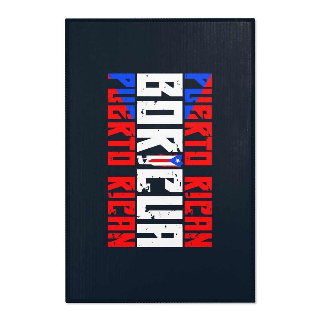 Puerto Rican Rug Designs Puerto Rican Boriqua Area Rug Home Decor Dark Atrás - Etsy