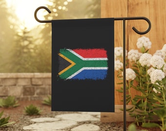South africa  flag printed flags | house garden banners dark - South African Pride