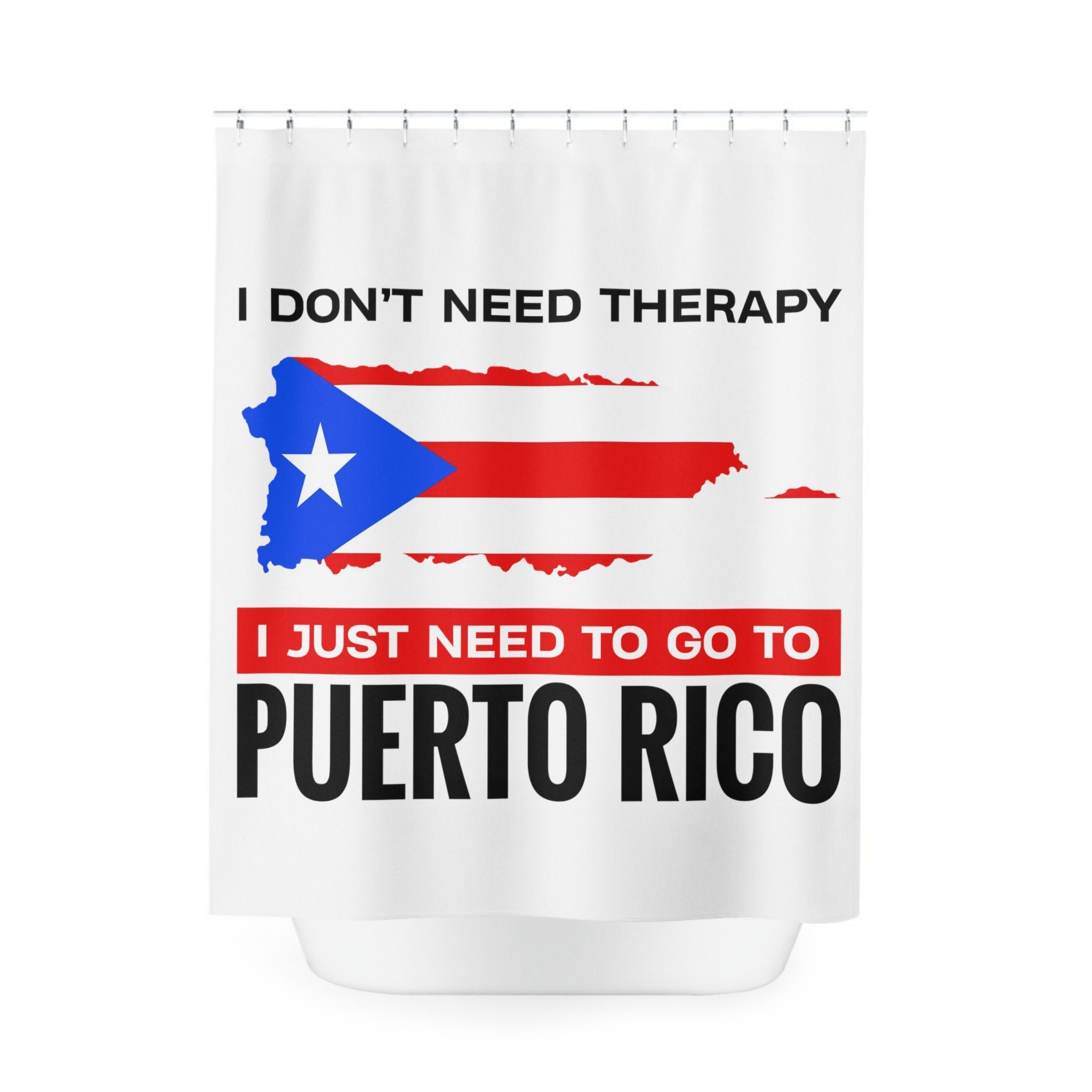 Visit Puerto Rico Shower Curtain Bathroom Accessories Light Puerto