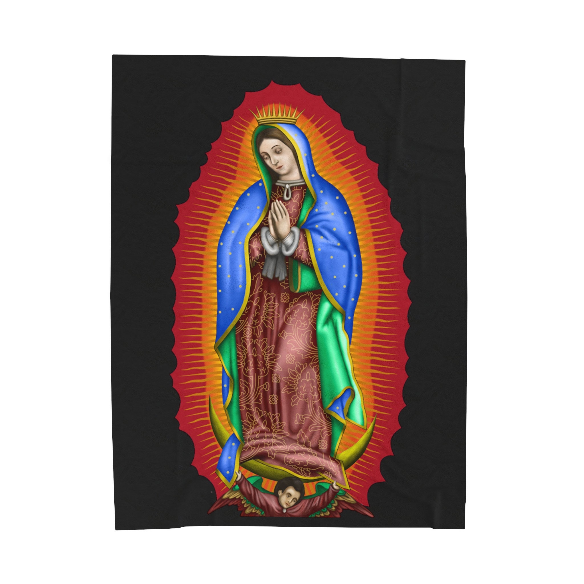 Our Lady of Guadalupe Blanket Virgen De Guadalupe Frazada Etsy