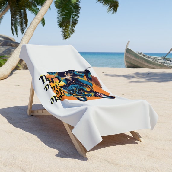 Bulldog beach towel cheap