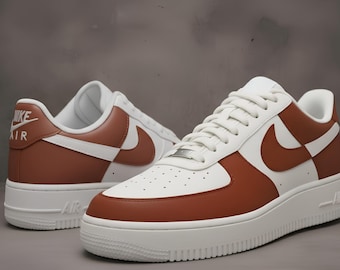 Custom Air Force 1s Red White - Nike Air Force 1s Mens Low Custom Red Sneakers - Hand Painted Premium AF1 Low