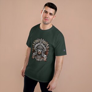 Aztec  champion t shirt dark - Aztec Prince Warrior - Aztec Mexico - Mayan Warrior - - - Camisa Mexicana - Aztec Shirt - Mexico Souvenir